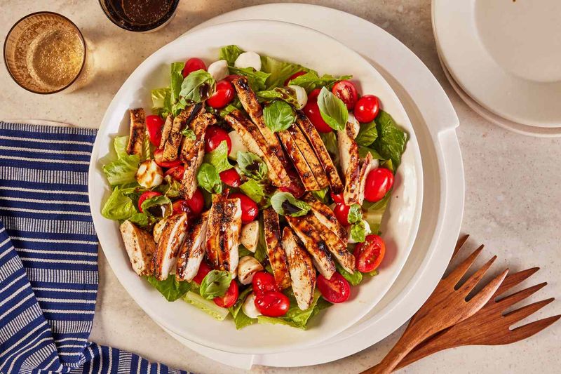 Caprese Salad with Rotisserie Chicken