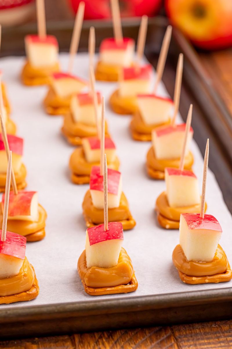 Caramel Apple Pretzel Bites