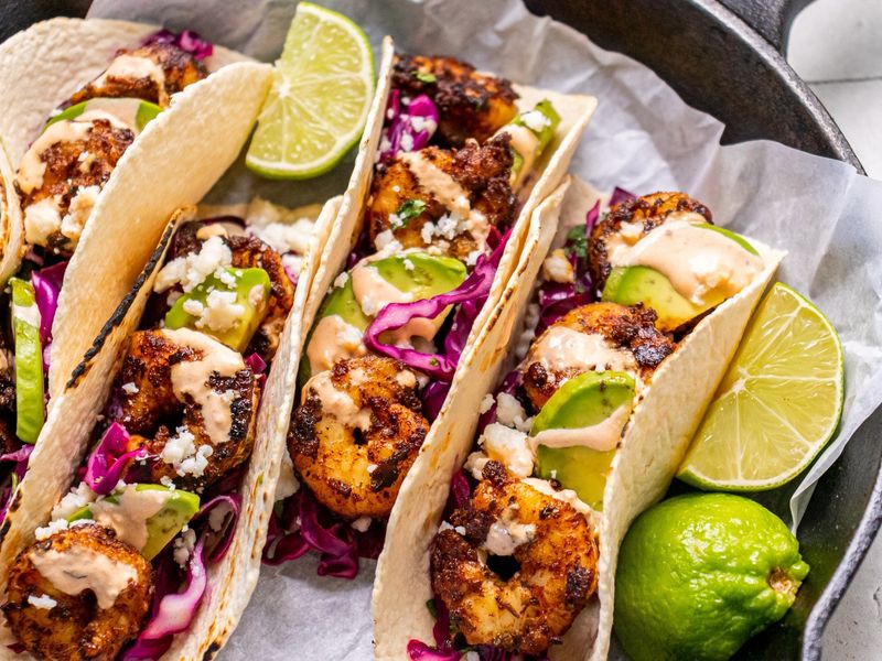 Shrimp or Fish Tacos (Baja-Style)