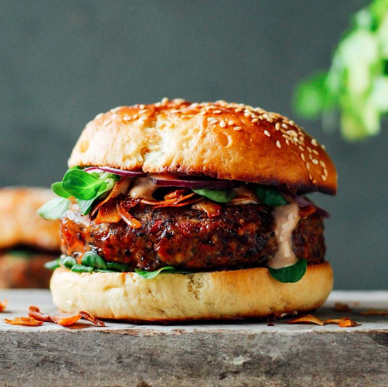 Smoky Tempeh BBQ Burger