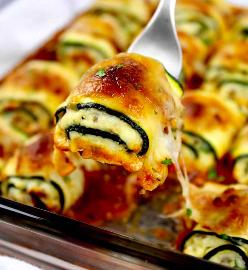Zucchini Rollatini Stuffed with Ricotta
