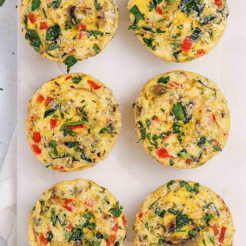 Spinach and Mushroom Egg Muffins