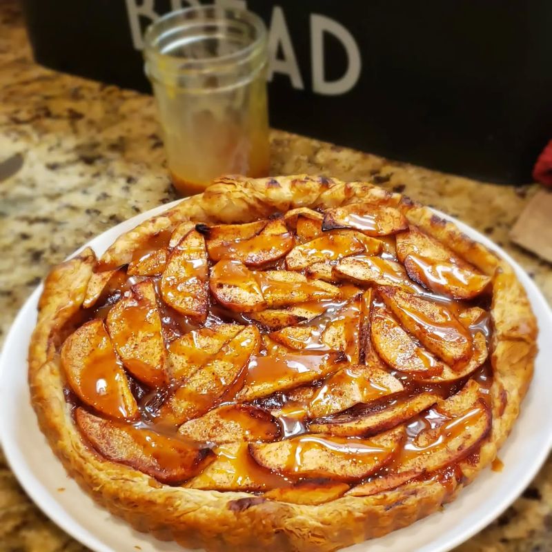 Salted Caramel Apple Tart
