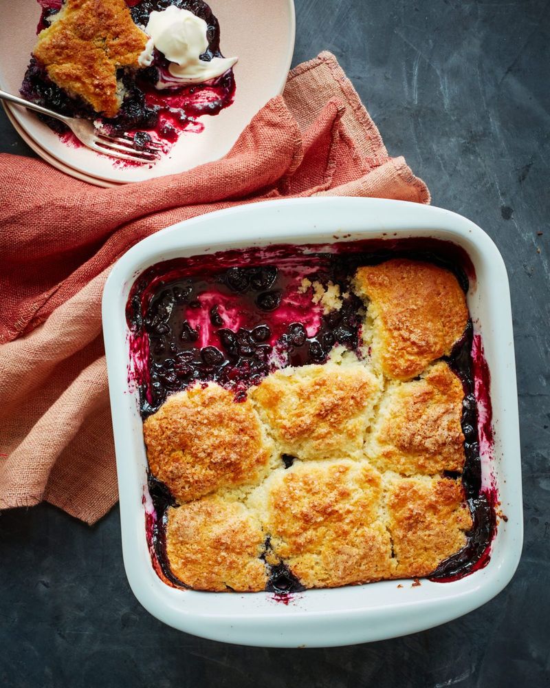 Blueberry and Cherry Cobbler