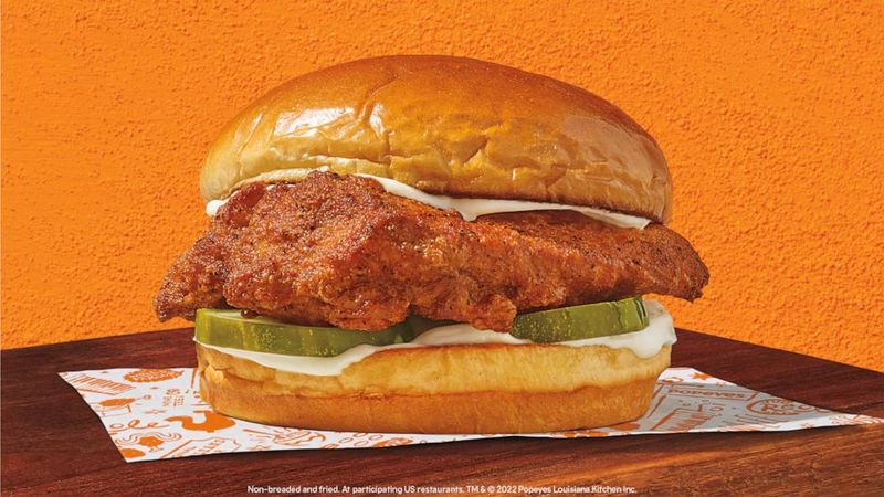 Popeyes Blackened Chicken Club