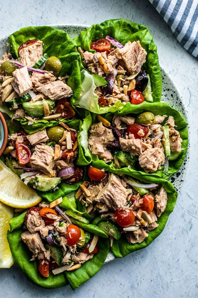 Mediterranean Tuna Lettuce Cups