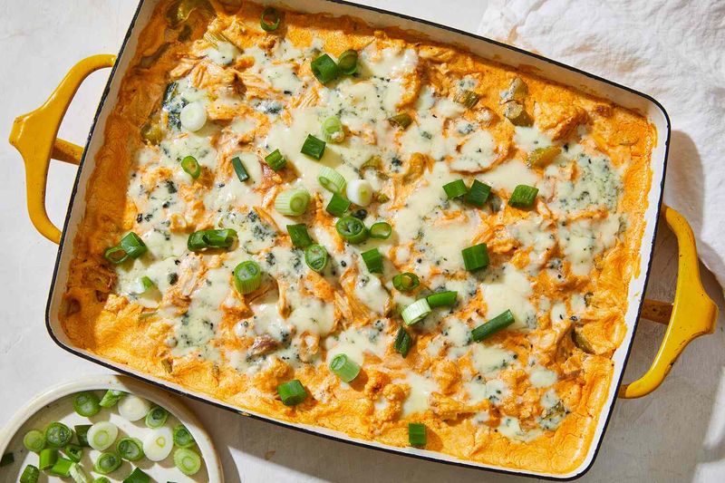 Buffalo Chicken Cauliflower Bake