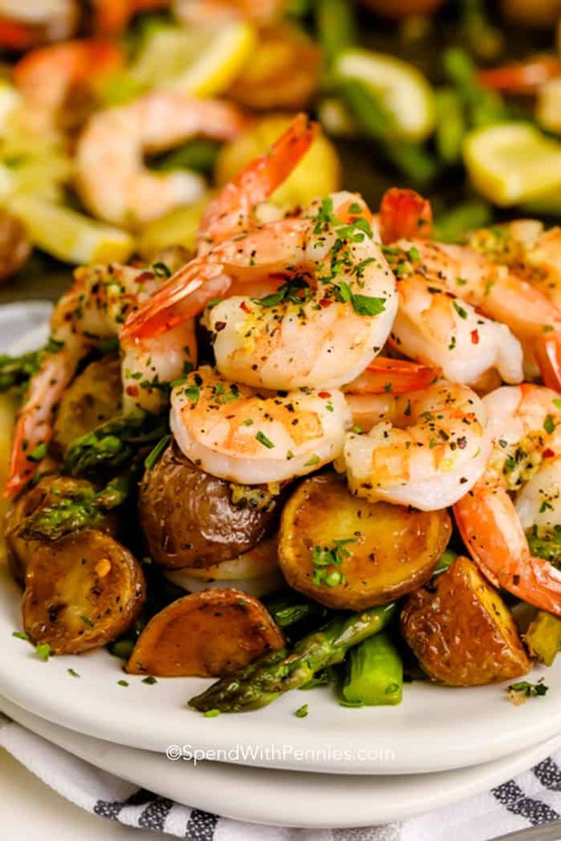 Garlic Butter Shrimp with Asparagus