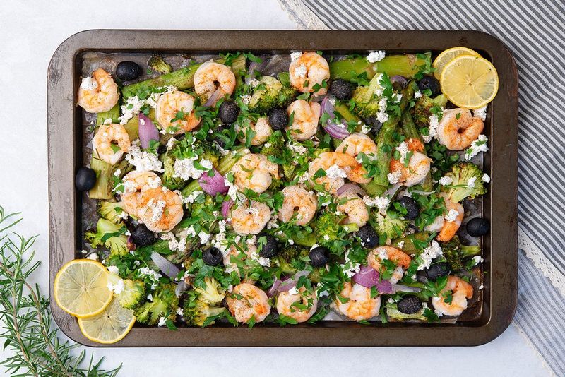 Mediterranean Sheet Pan Shrimp
