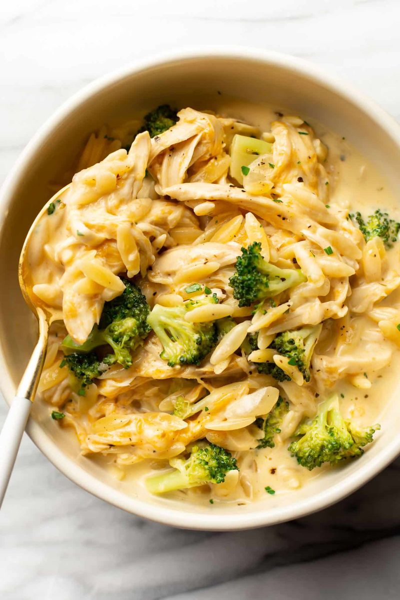 Cheesy One-Pot Chicken-Broccoli Orzo