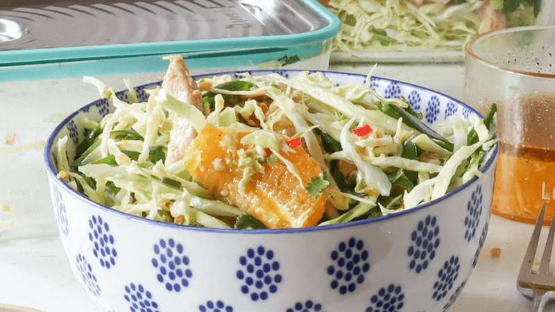 Sesame Kohlrabi & Chicken Salad