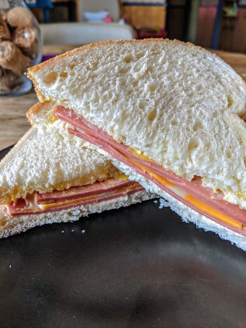 Bologna and American on White Bread