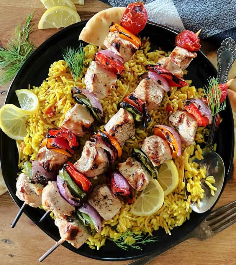 Grilled Mediterranean Chicken Kebabs