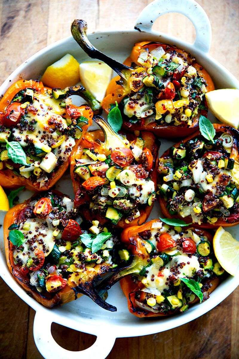 Stuffed Peppers with Spiced Quinoa