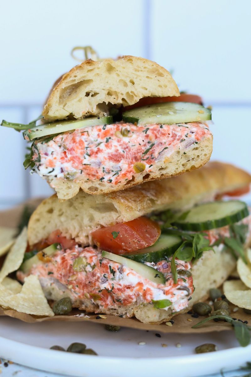 Chopped Lox & Veggie Bagel
