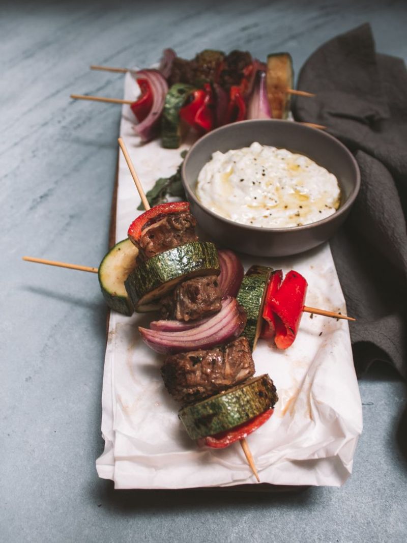 Lamb and Vegetable Kabobs
