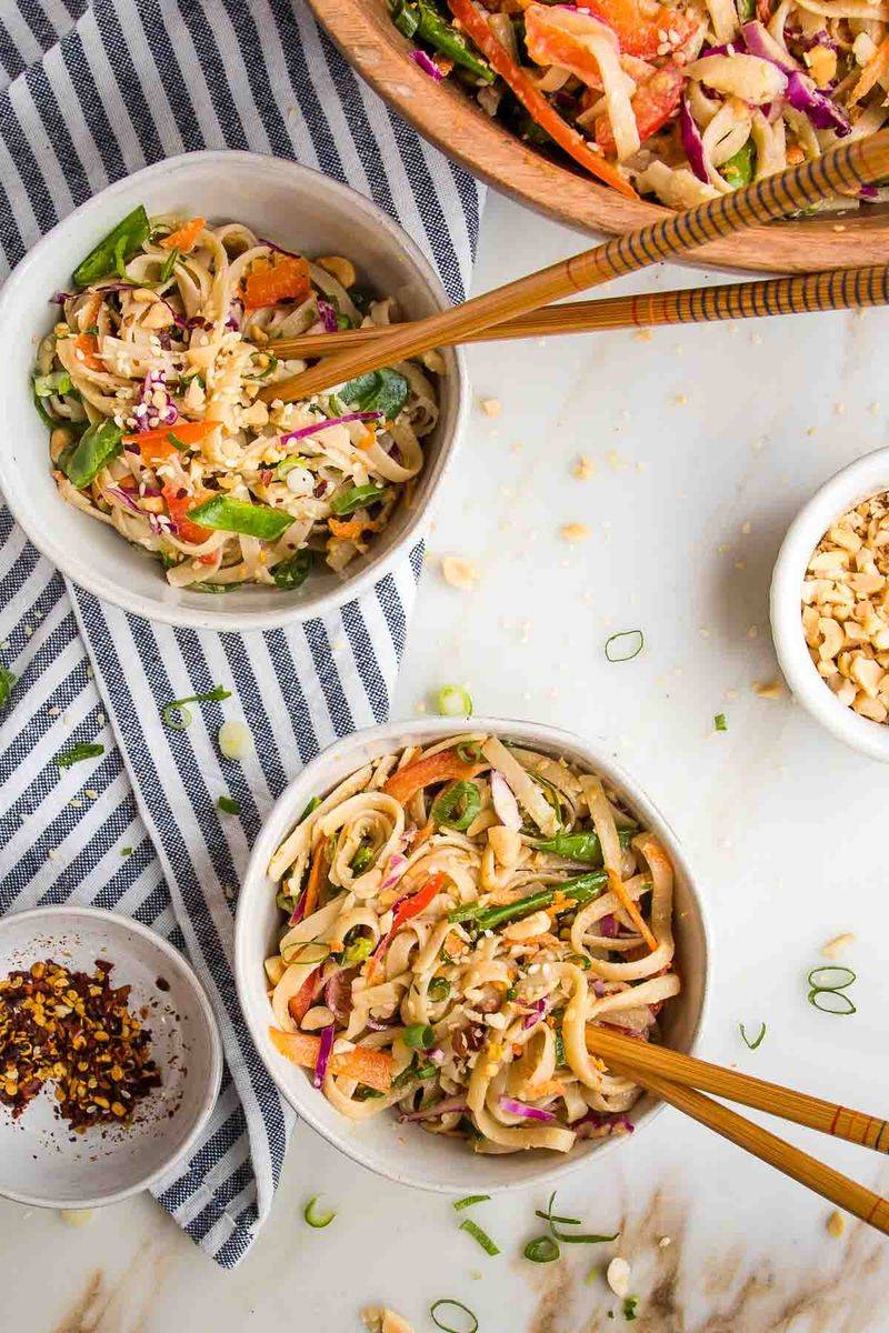 Cold Sesame Noodles w/ Spiralized Veg
