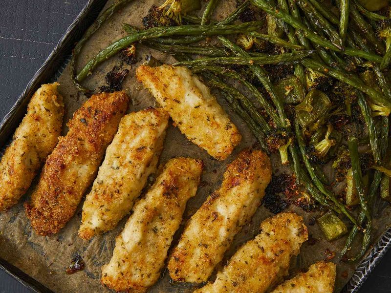Sheet Pan Parmesan Crusted Chicken