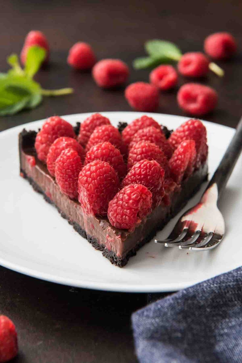 No-Bake Chocolate Raspberry Tart