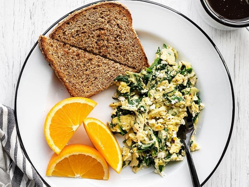 Spinach & Egg Scramble