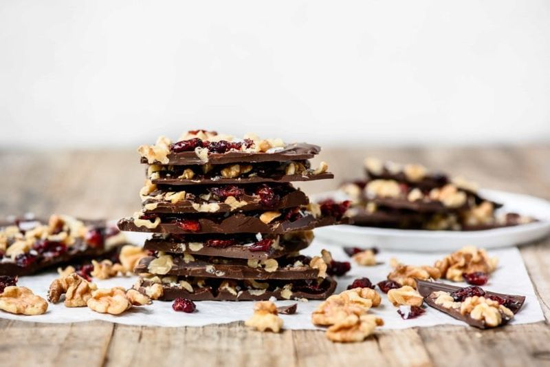 Chocolate Bark with Nuts and Dried Fruit