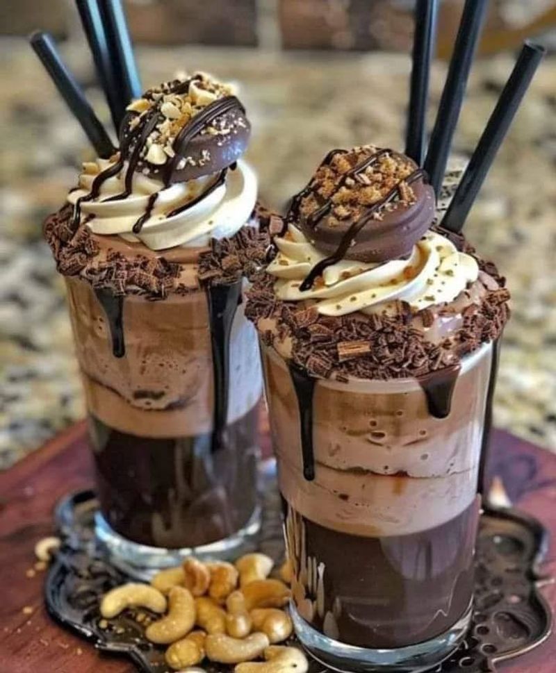 Chocolate Peanut Butter Cup Milkshake