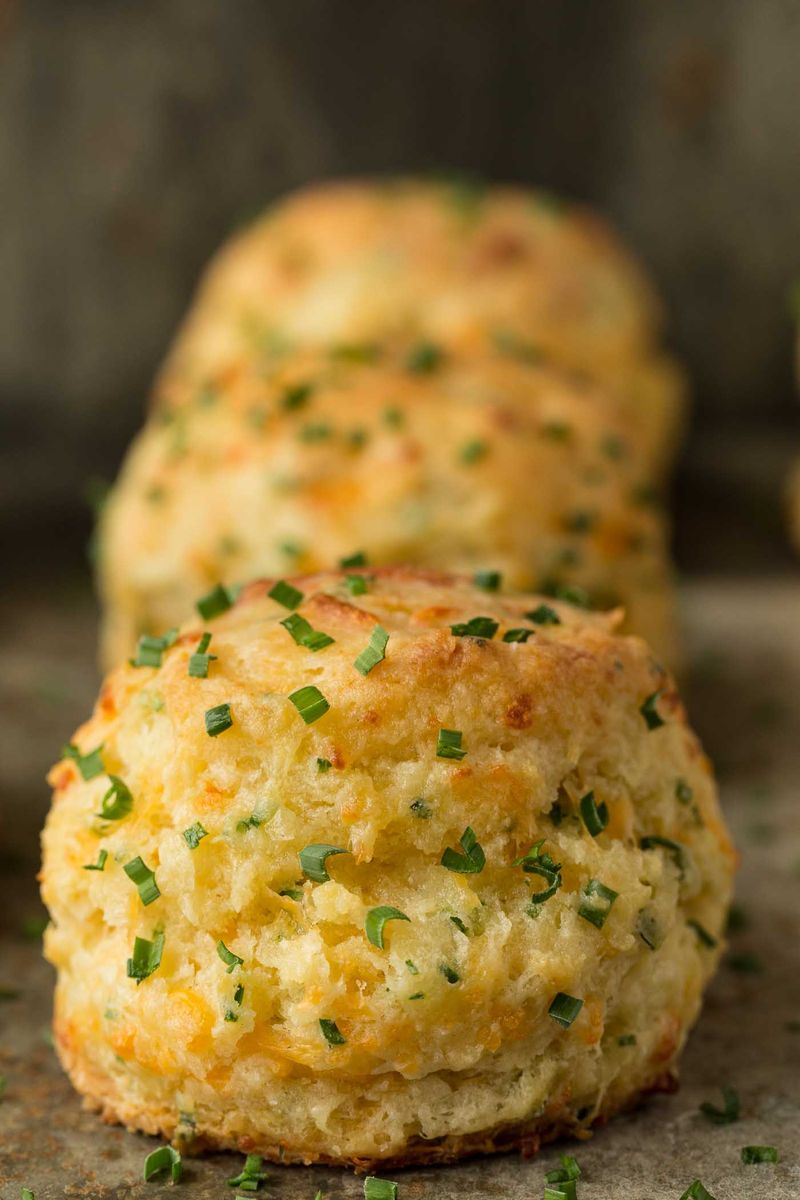 Flaky Cheddar-Chive Biscuits