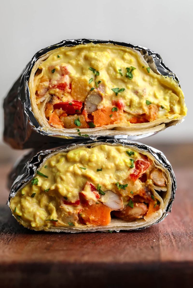 Mushroom Freezer Breakfast Burrito