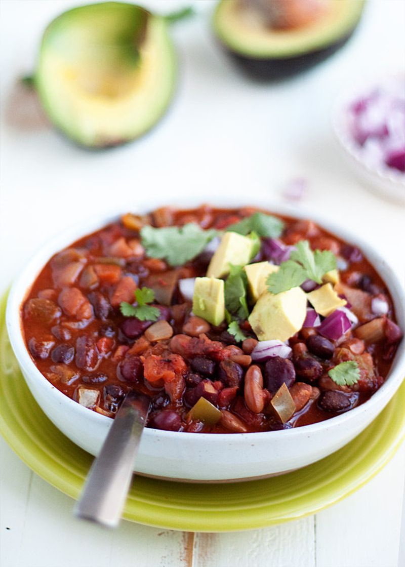 Vegetarian Three-Bean Chili