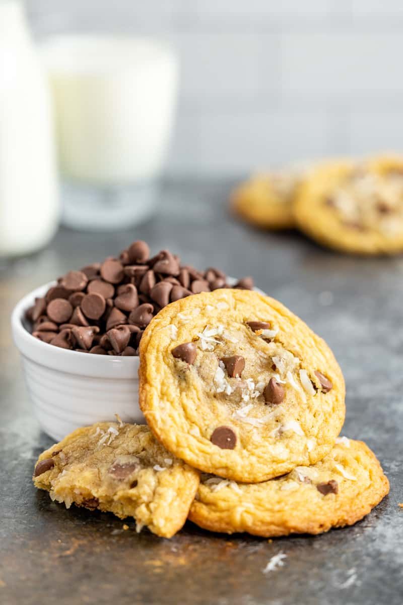 Tropical Coconut Chocolate Chip Cookies