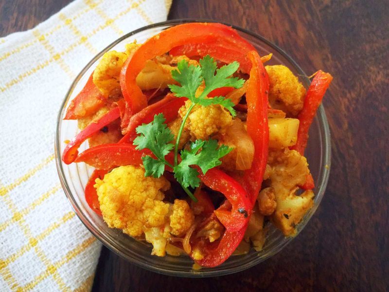 Spicy Peanut Cauliflower Stir-Fry