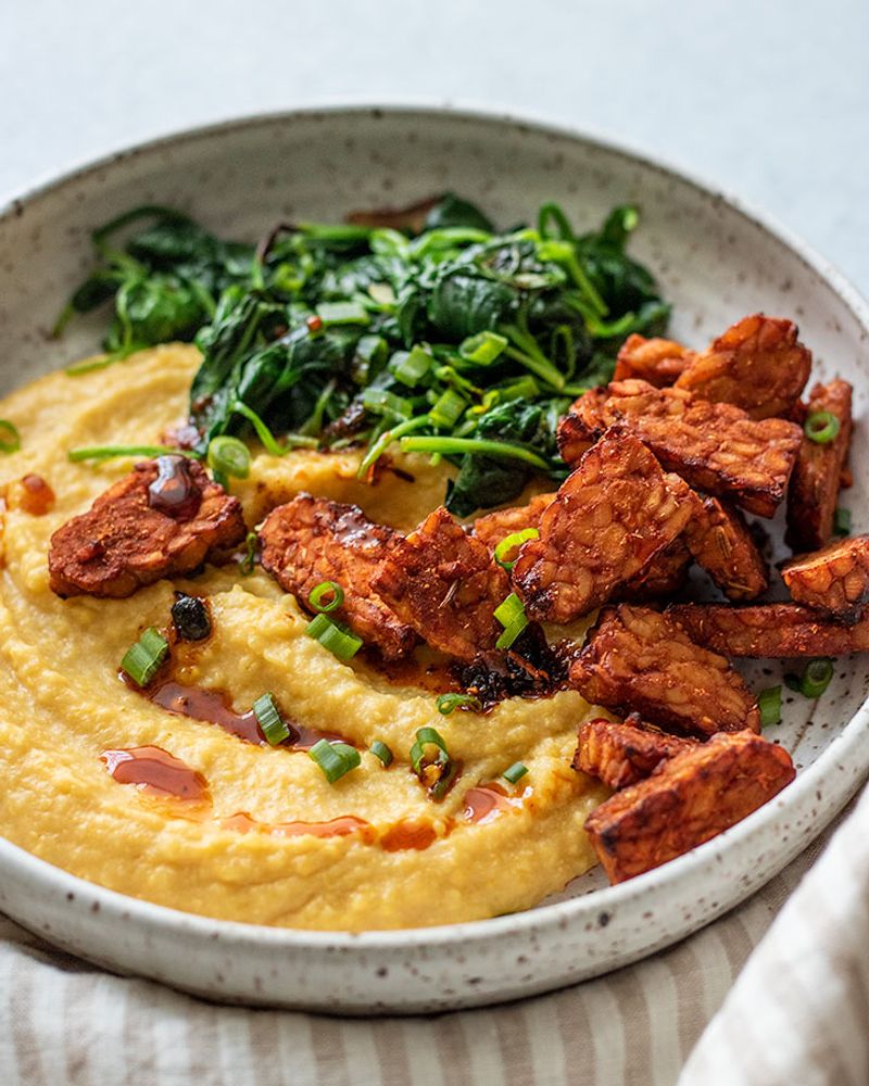 Miso-Infused Polenta with Roasted Vegetables