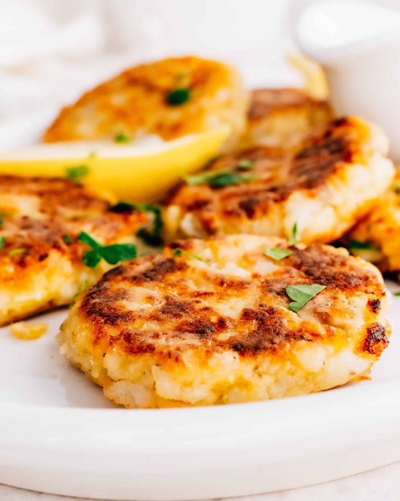 Codfish Cakes And Breakfast Potatoes