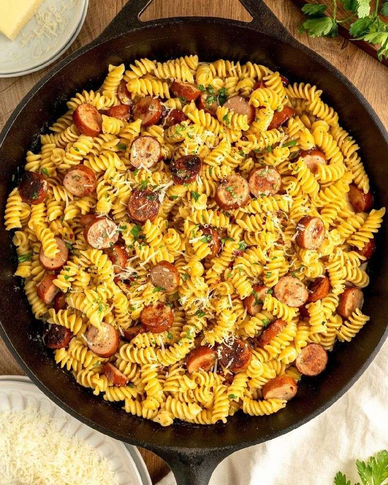Creamy Cajun Sausage Pasta