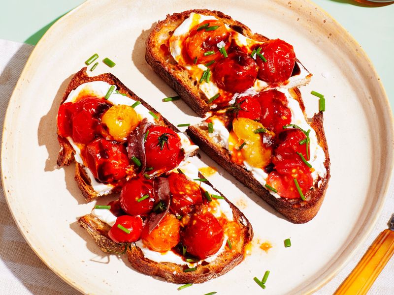 Blistered Tomato Toasts