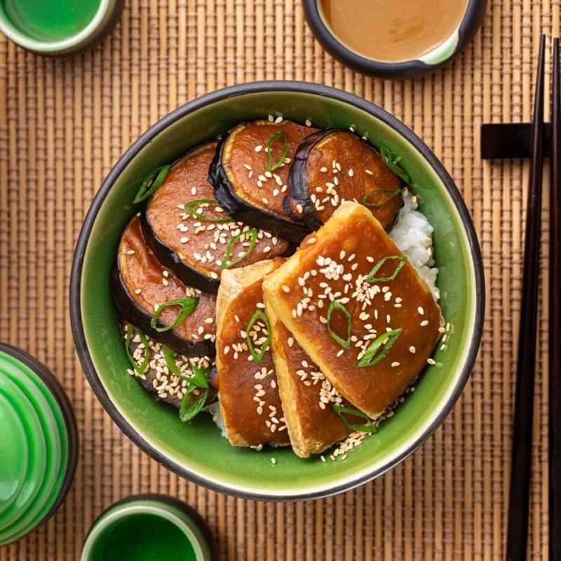 Miso Eggplant Donburi