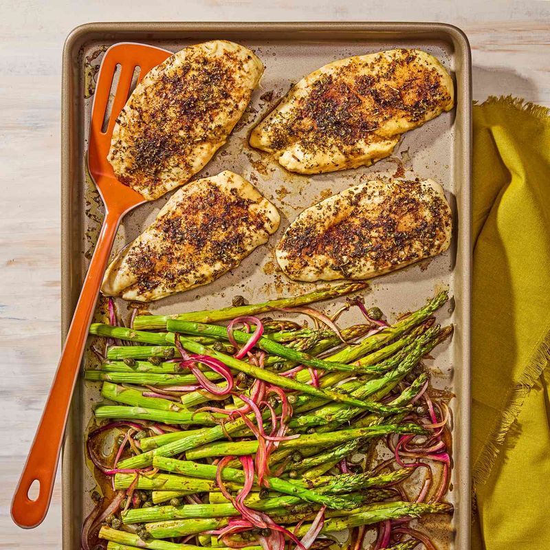Sheet-Pan Balsamic Chicken & Asparagus