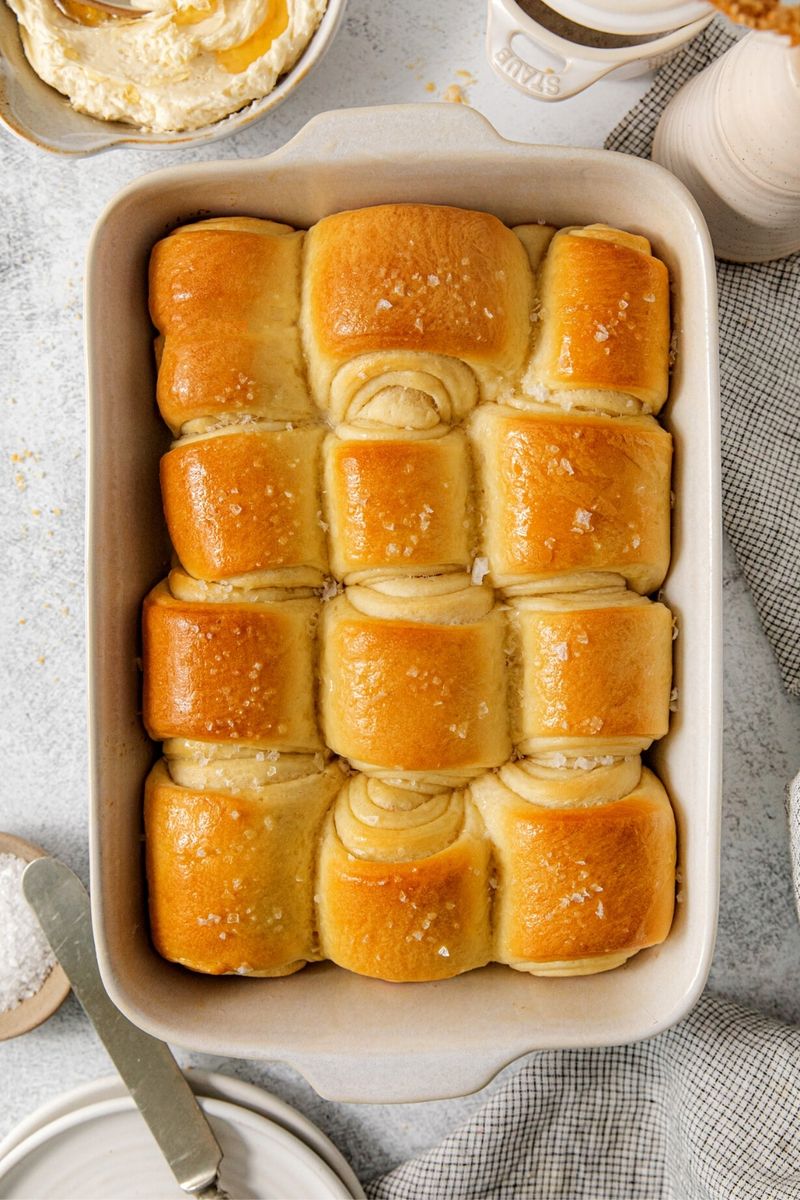 Buttery Parker House Rolls