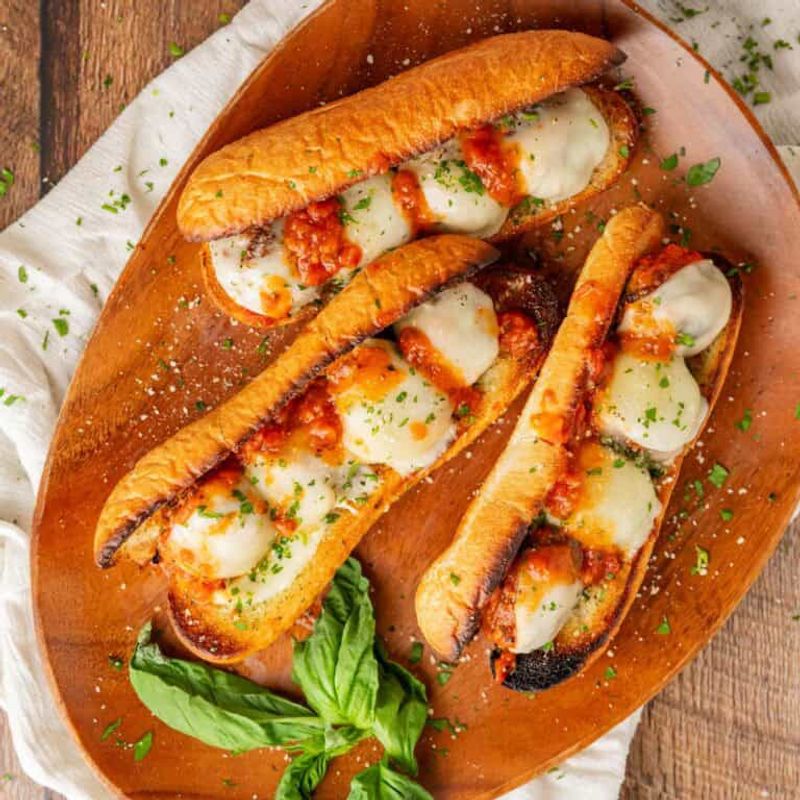 Meatball Sub With Melted Provolone