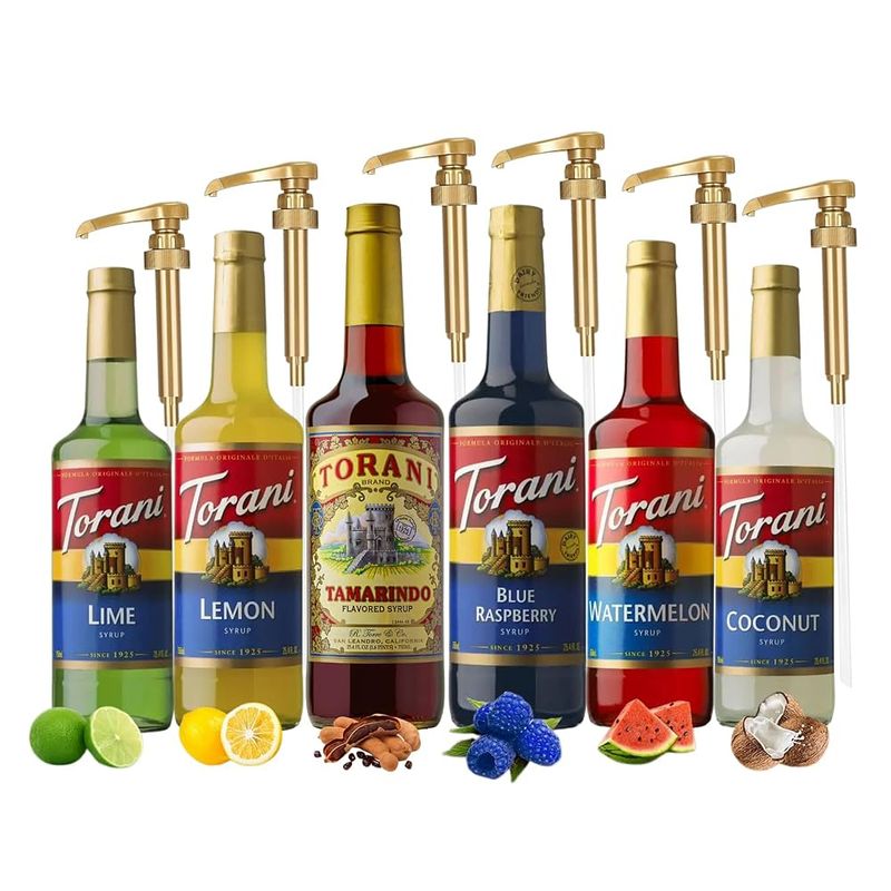 Colorful Flavored Syrups