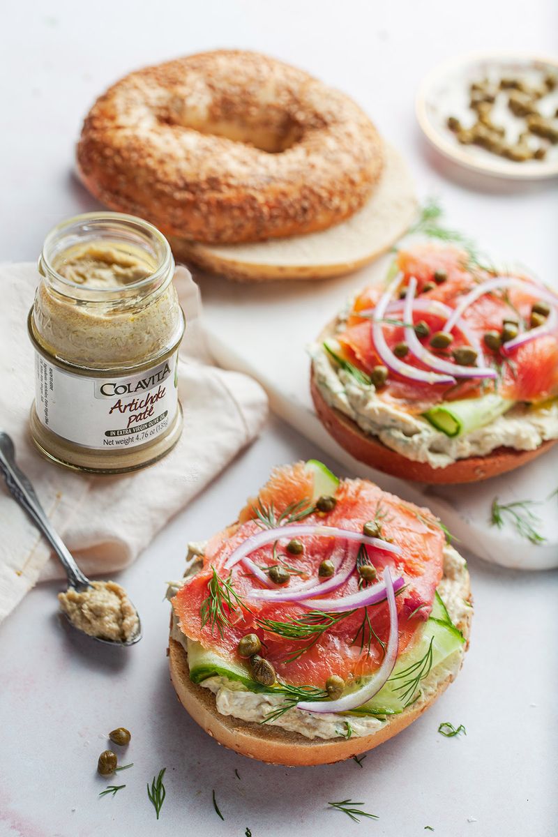 Smoked Salmon Bagel Sandwich