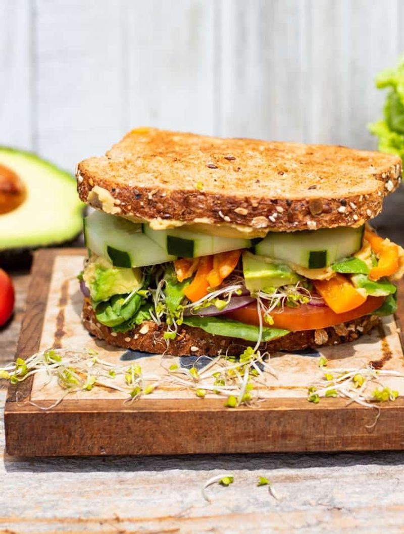 High-Protein Veggie Sandwich
