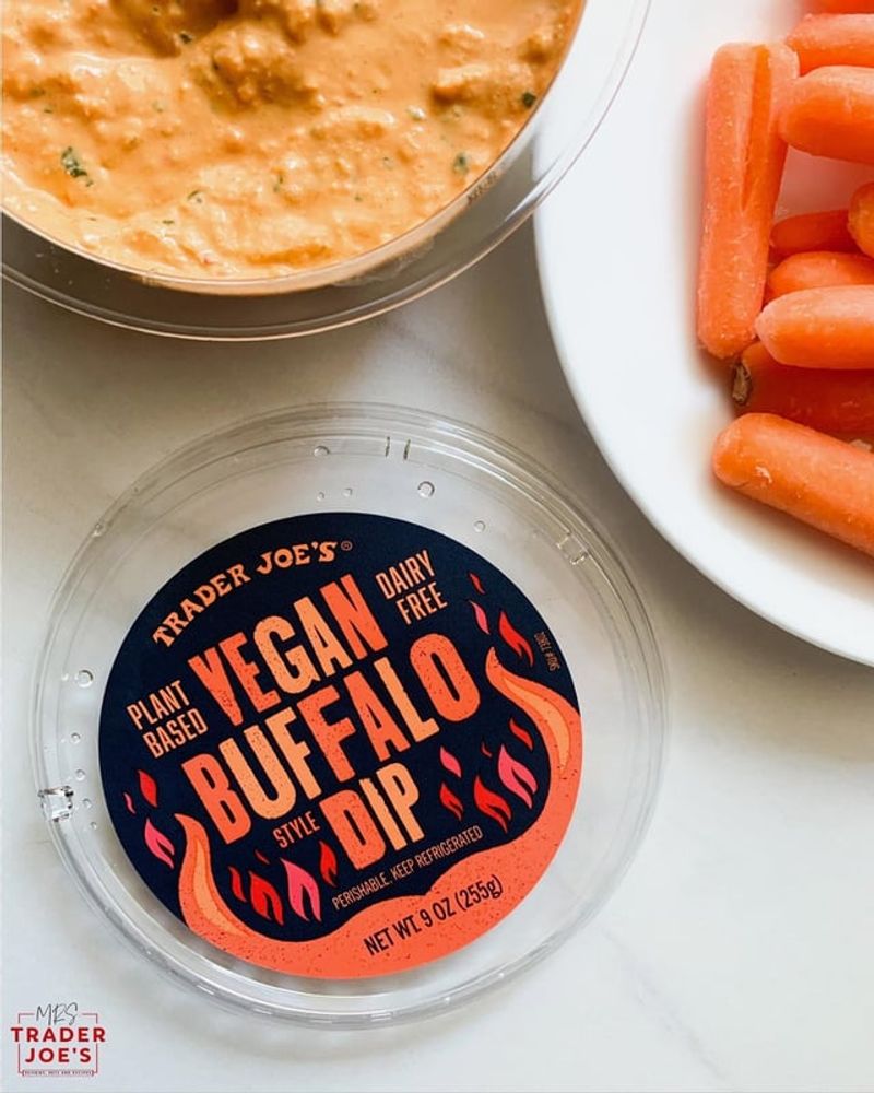 Vegan Buffalo Style Dip Salad (with celery, carrots & greens)