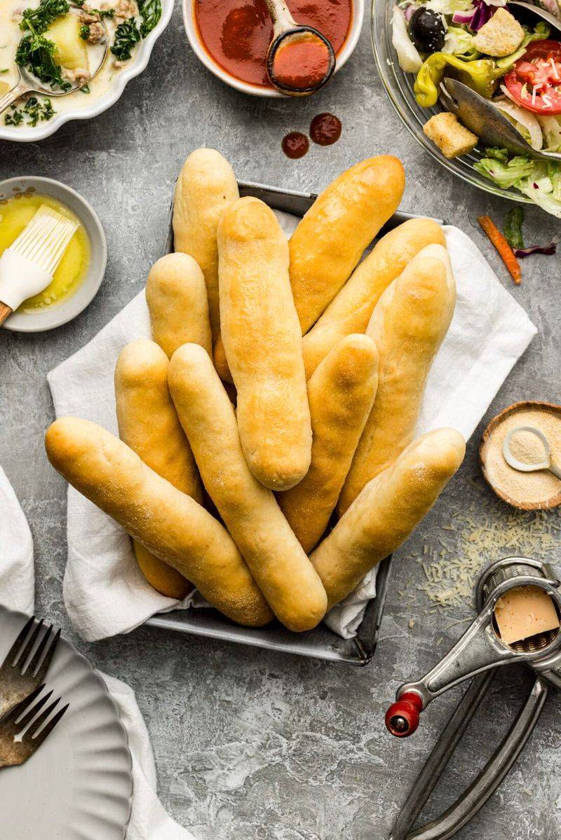 Use the Breadsticks to Soak Up Leftover Soup