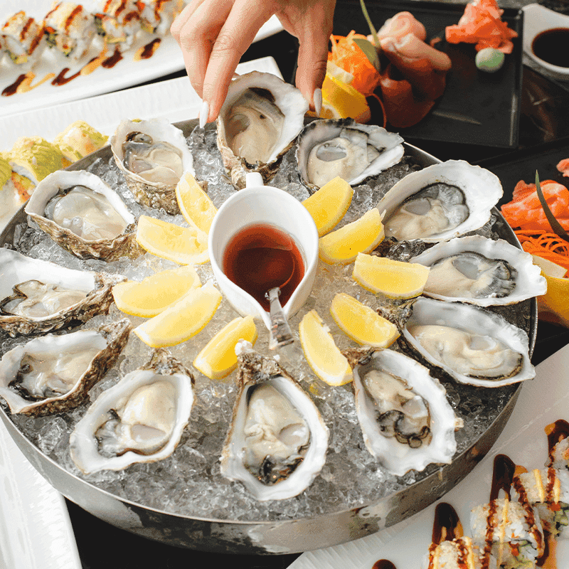 Raw Oysters or Clams