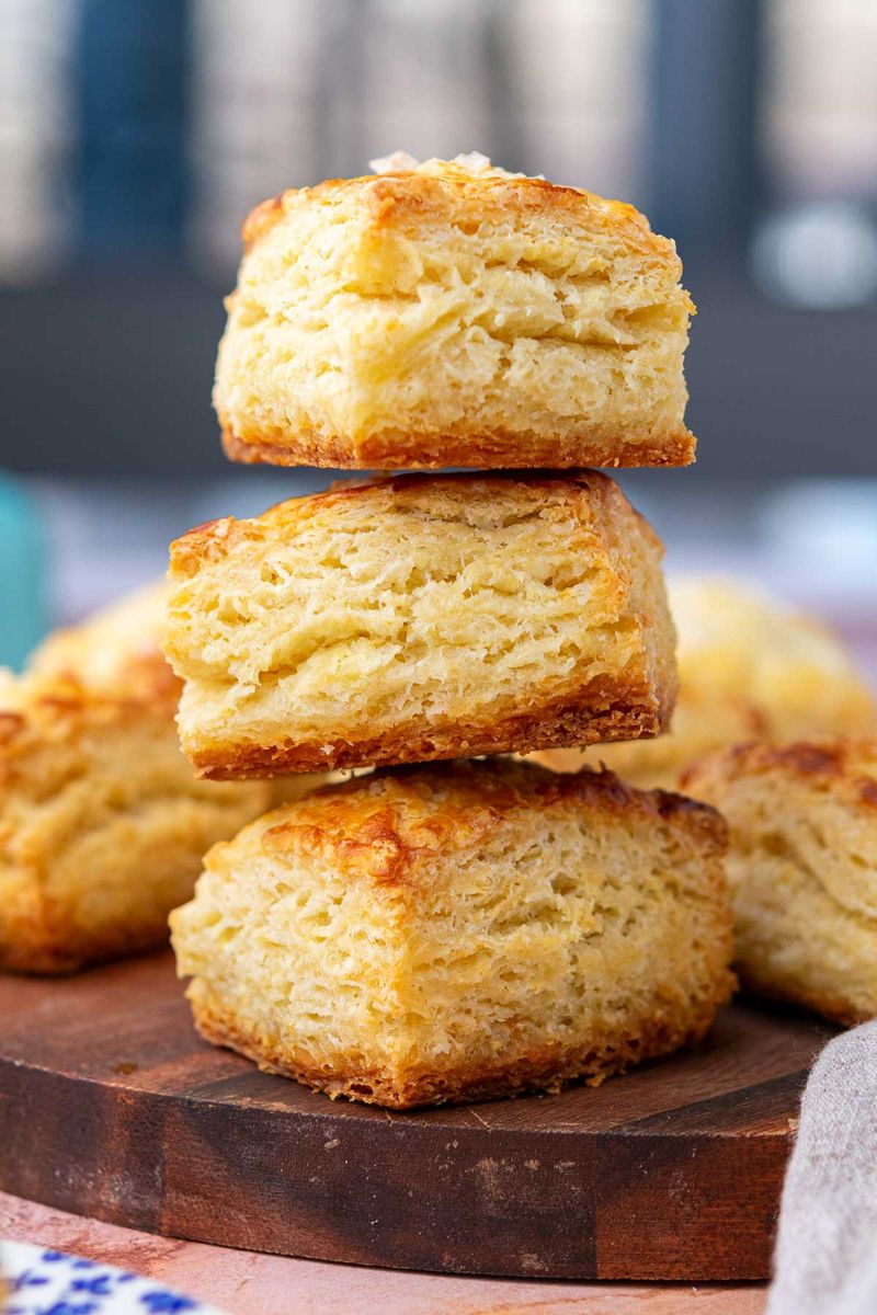 Golden Sourdough Biscuits