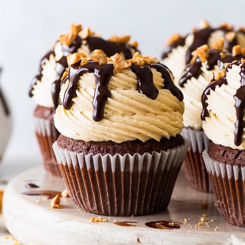 Chocolate Peanut Butter Cupcakes