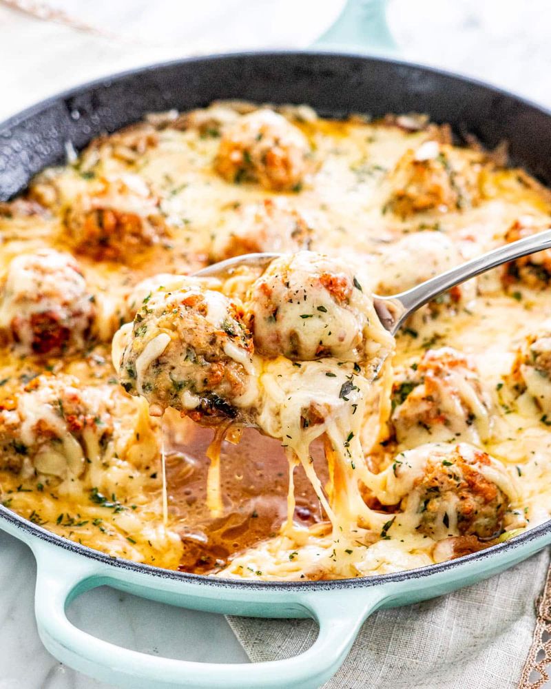 French Onion Chicken Meatballs