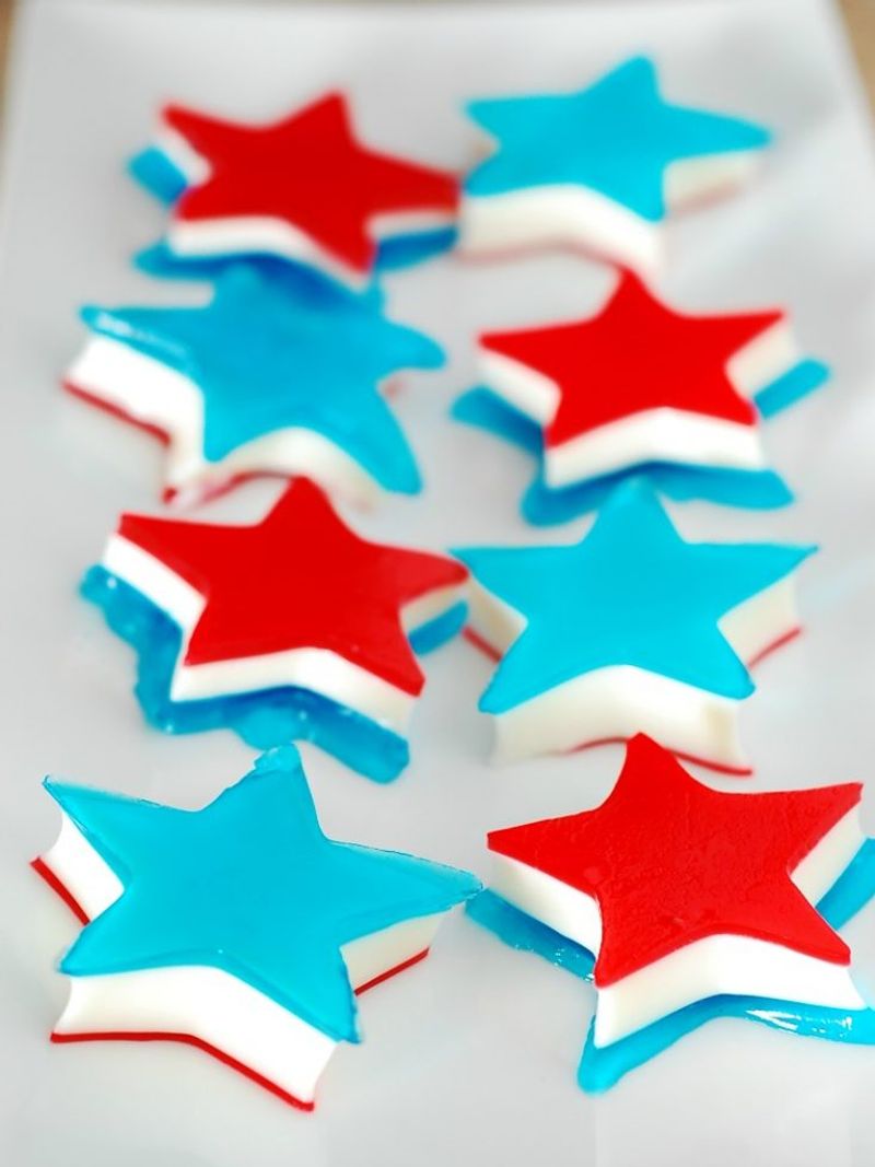 Red, White & Blue Jello Stars