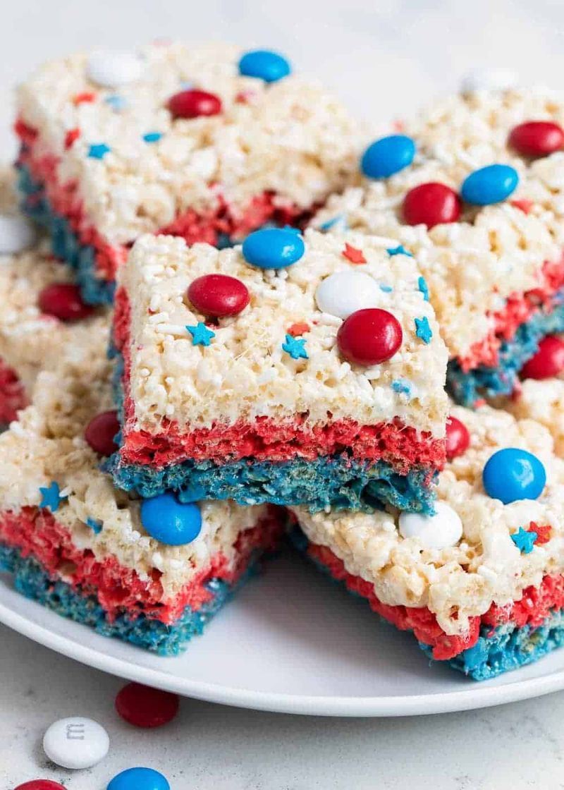 Red, White & Blue Rice Krispie Treats
